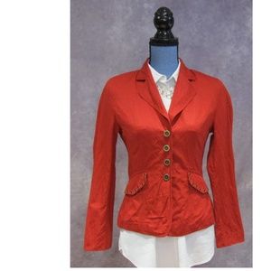 Taifun Red Blazer w/ Grommets Size 6